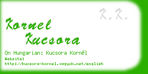 kornel kucsora business card